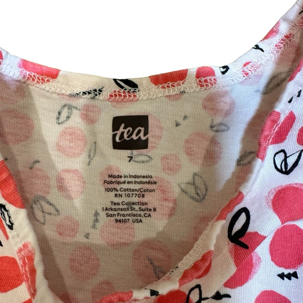 Tea Collection Girls Portugal Skirted Dress Oasis Fruit Size 7 - Picture 3 of 3